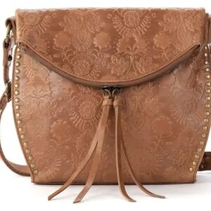 The Sak Tan Embossed Crossbody Bag